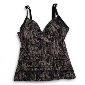 Calvin Klein Swimwear Snake Print Tankini Top Size M
